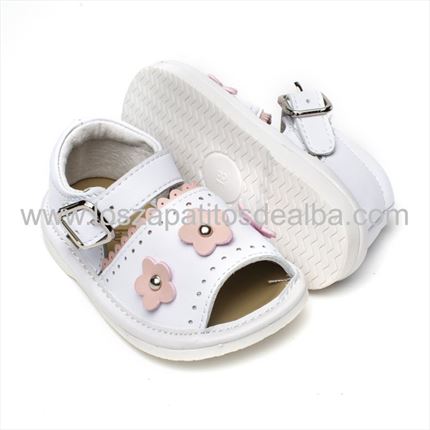 Comprar Sandalias Bebe Niña Blanca Modelo Lucy🥇