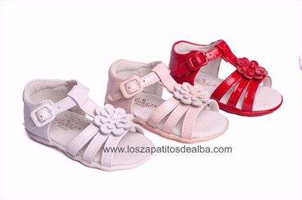 Sandalias Niña Blanca Modelo Emma🥇  | ZapatitosDeAlba