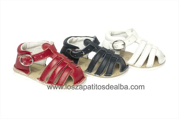 Sandalias Bebe Rojas Cangrejeras Tiras (2)