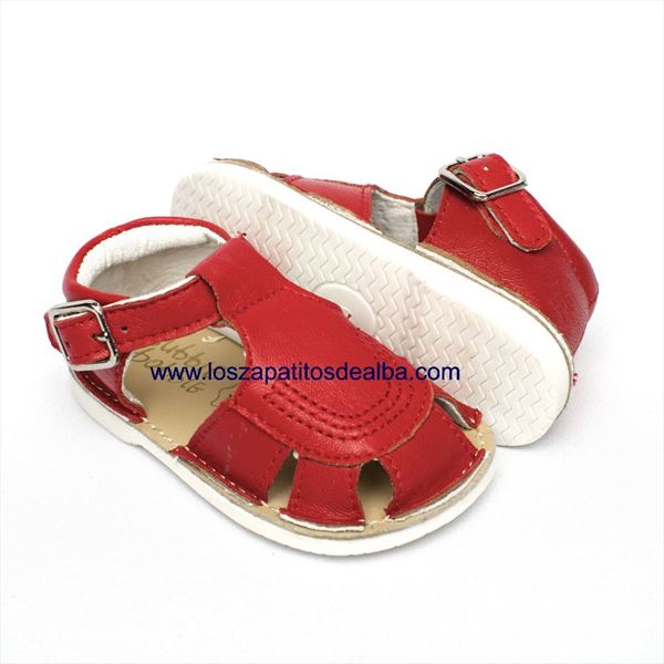 Sandalias bebé ROJO cangrejeras (2)