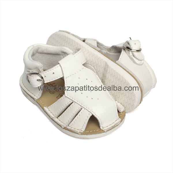 Sandalias Bebés Blanco Modelo Cangrejeras Troquelado (2)