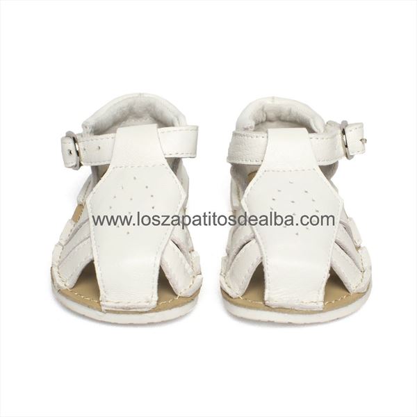 Sandalias Bebés Blanco Modelo Cangrejeras Troquelado (3)