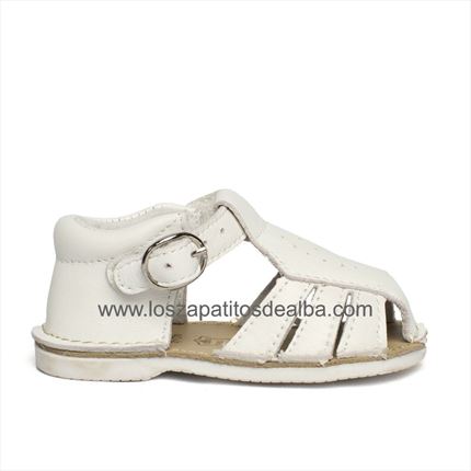 Sandalias Bebés Blanco Modelo Cangrejeras Troquelado