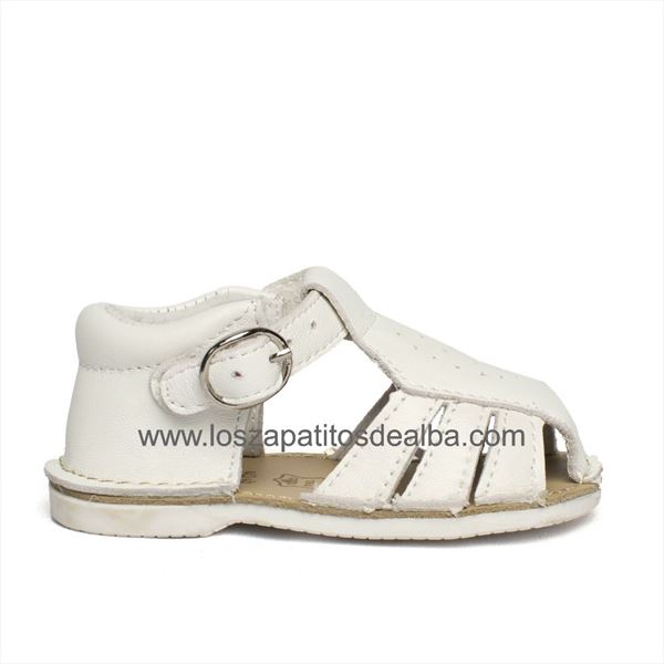 Sandalias Bebés Blanco Modelo Cangrejeras Troquelado