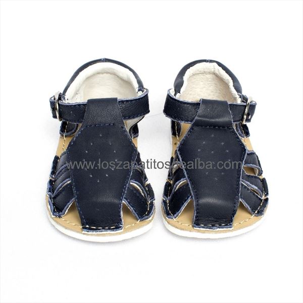 Sandalias Bebés Azul Marino Modelo Cangrejeras Troquelados (2)