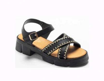 Sandalias negras niña con plataforma | Modernas, cómodas y tendencia