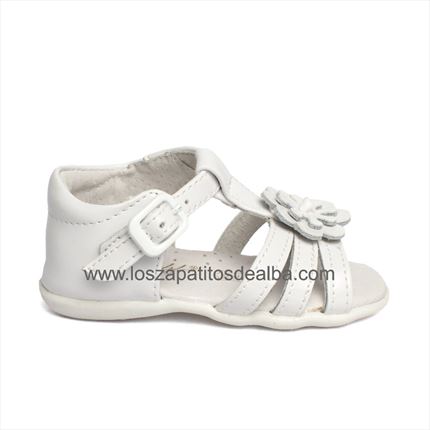 Sandalias Niña Blanca Modelo Emma🥇  | ZapatitosDeAlba