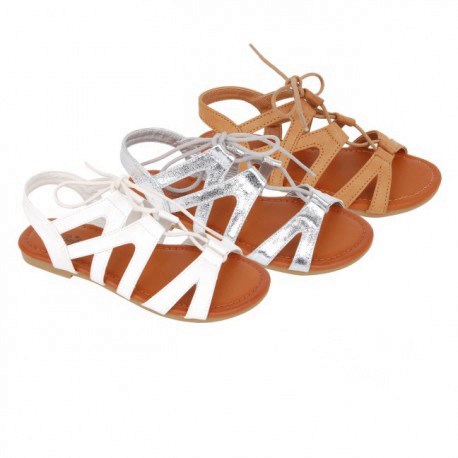 Comprar Sandalias niña blanca modelo Romana【Al mejor precio】