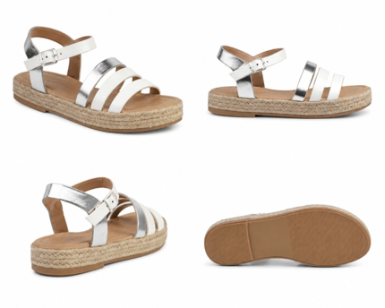Sandalias Niña Blancas Esparto