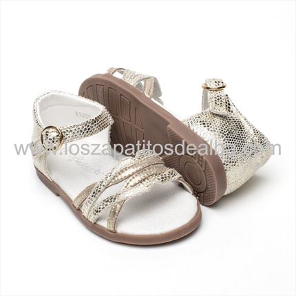 Comprar Sandalias Niña Dorada Serpenteada. ✔ Muy chulos | ZapatitosDeAlba