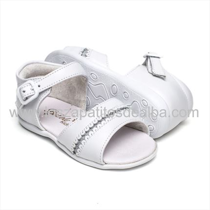 Sandalias Niña Blanca Modelo Katy ▷baratos◁   ZapatitosDeAlba