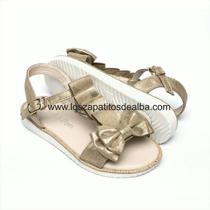 Comprar Sandalias Niña Dorado Modelo Carolina  ▷baratos◁   ZapatitosDeAlba