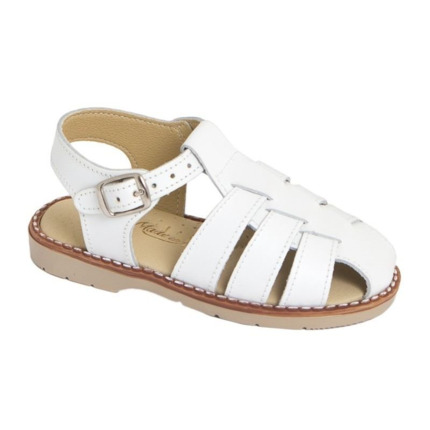 Sandalias Niño Blancas  Piel Modelo Dtivo Spain
