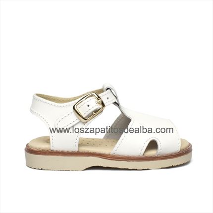 Sandalias Niño Blancas Modelo Mateo. ✔ Muy chulos | ZapatitosDeAlba