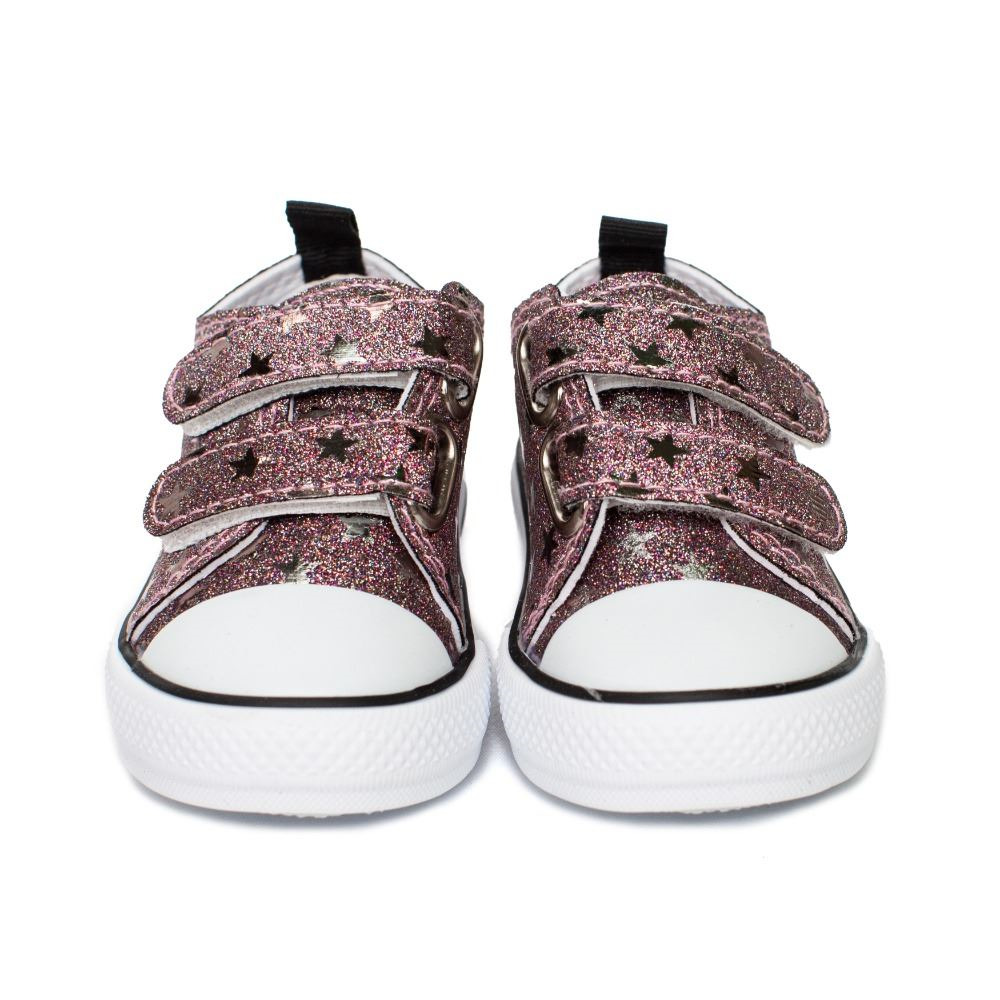 Zapatillas Bebe Nena Brillos Dorado Glitters