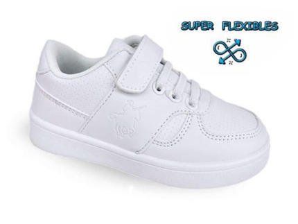 Zapatillas Deportivas Bebe Blanca Con Velcro