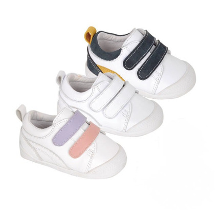 Deportivas Respetuosas Blanca Con Velcro Marino