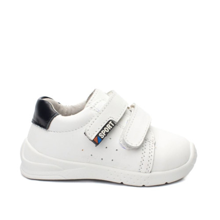 Zapatillas Deportivas Bebe Niño Blanca Con Velcro Modelo Sport