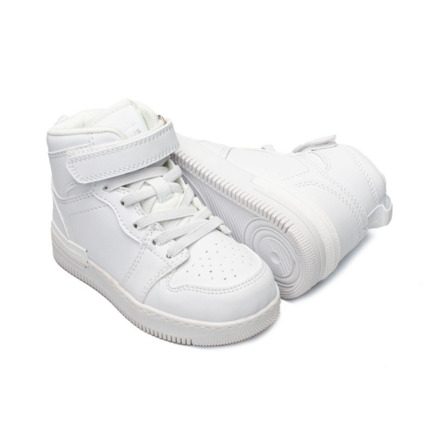 Zapatillas Deportivas Niño Blanca Con Velcro