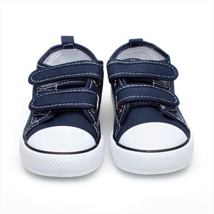 Zapatillas Lona NIño Azul Marino con velcro modelo Sport