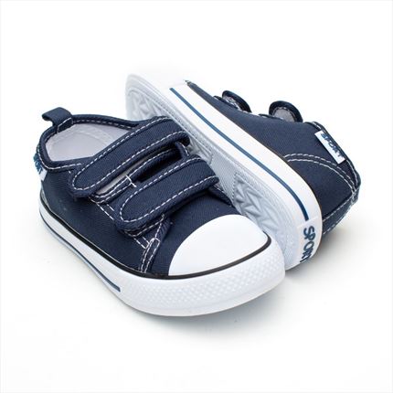 Zapatillas Lona NIño Azul Marino con velcro modelo Sport