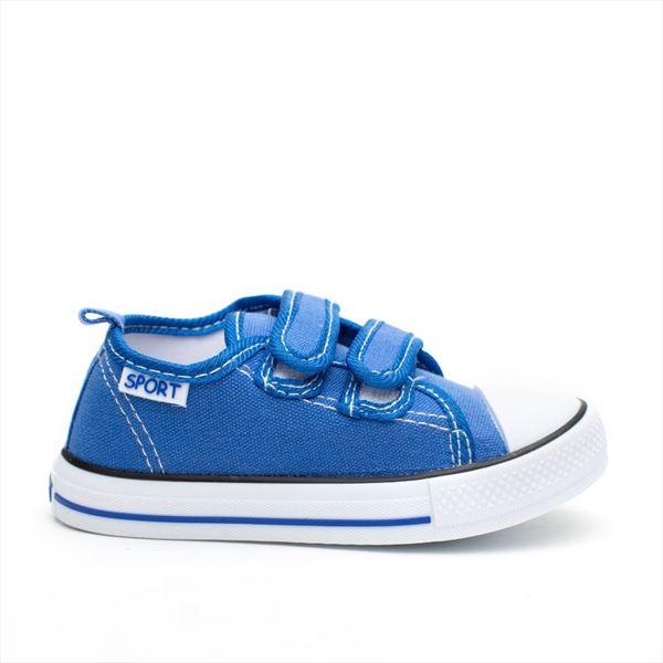 Zapatillas Lona Niño Azules con velcro modelo Sport