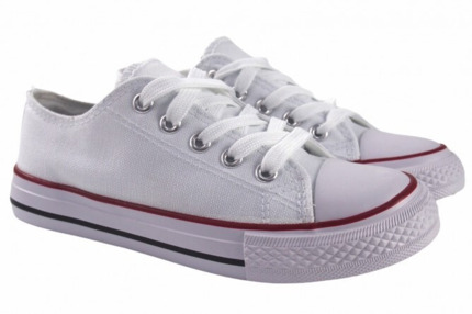 Zapatillas lona blanca estilo Converse ▷baratos◁   ZapatitosDeAlba