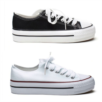 Authentication Catholic explode Comprar Zapatillas Lona Mujer Negras Puntera Goma Con Plataforma🥇 |  ZapatitosDeAlba