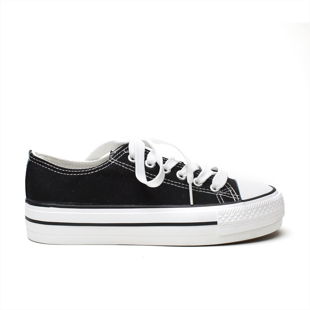Authentication Catholic explode Comprar Zapatillas Lona Mujer Negras Puntera Goma Con Plataforma🥇 |  ZapatitosDeAlba