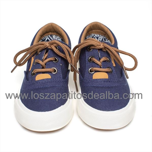 Zapatillas Lonas Niño Marino Modelo Hugo (3)