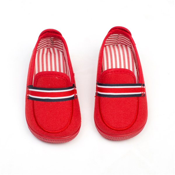 Zapatillas Niño Lona roja modelo Bandera (1)