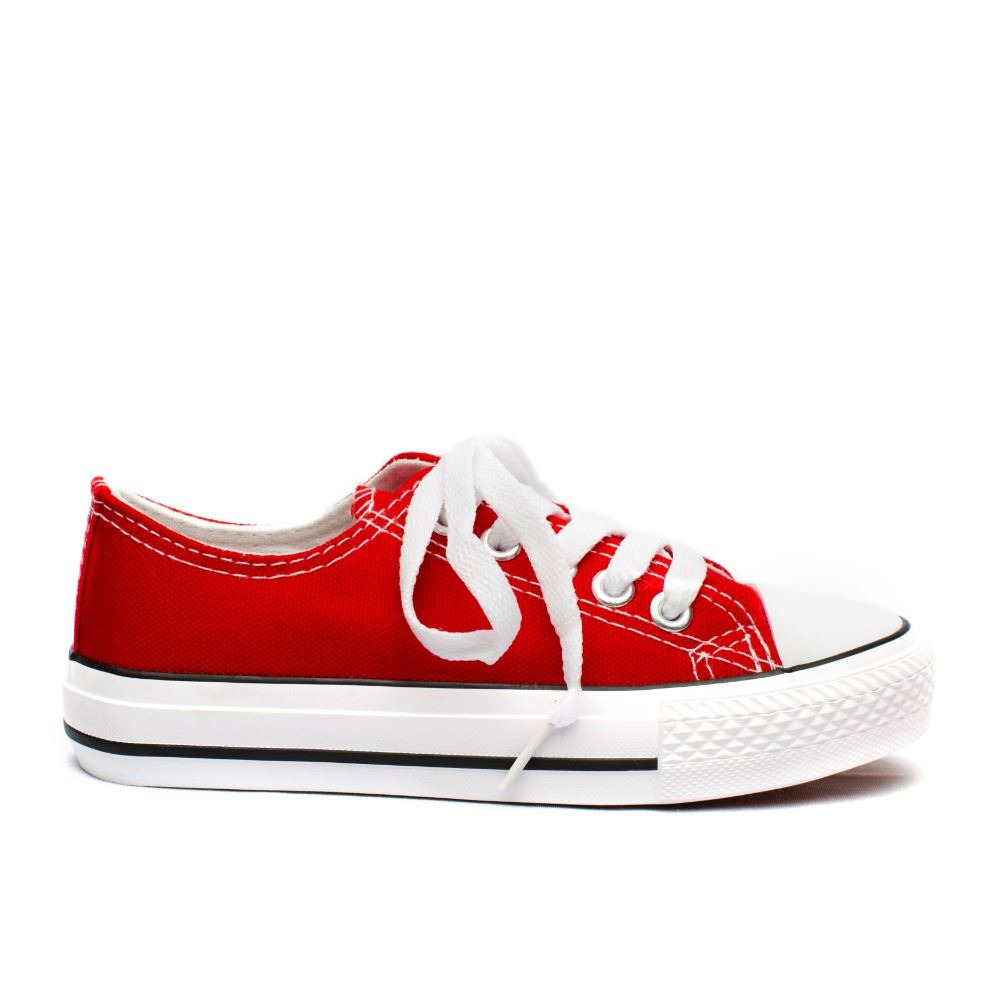Comprar Zapatillas lona roja estilo Converse. ✓ chulos