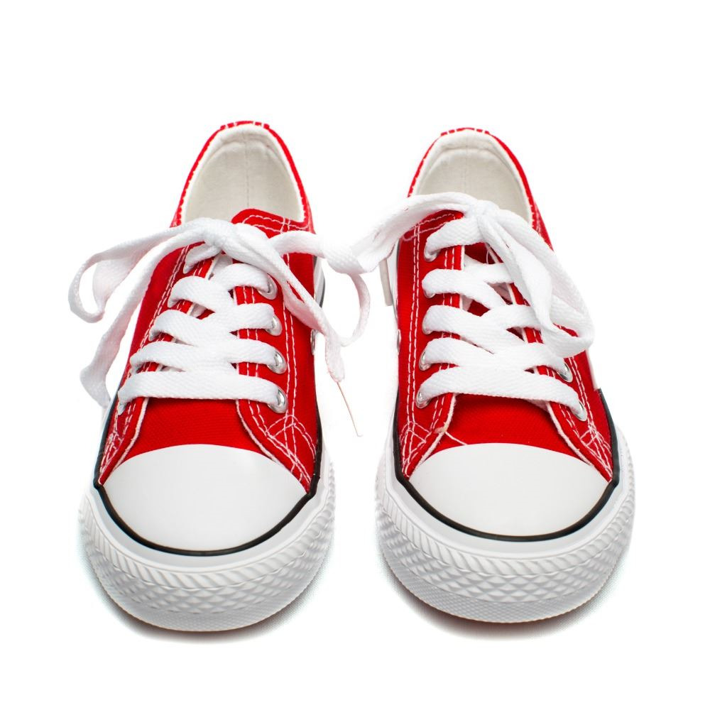 Zapatillas lona roja estilo Converse ازهار العسل