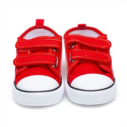 Zapatillas  Lona Niño  Rojas Puntera Goma Modelo Sport