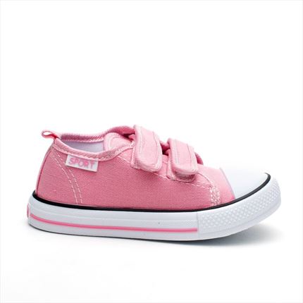 Comprar Zapatillas Lona Rosa con velcro modelo Sport  ▷baratos◁