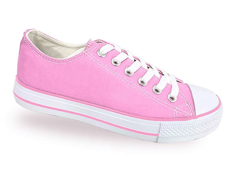 Zapatillas Lona Rosa Estilo Converse 🥇 | ZapatitosDeAlba