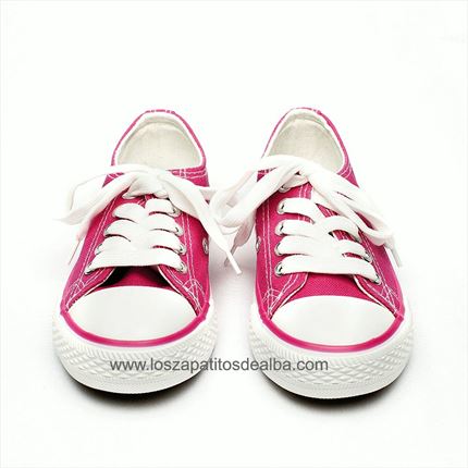 Zapatillas lona rosa Fuscia estilo Converse 🥇  | ZapatitosDeAlba