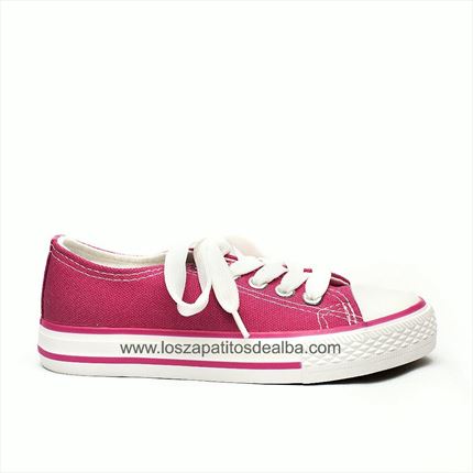 Zapatillas lona rosa Fuscia estilo Converse 🥇  | ZapatitosDeAlba