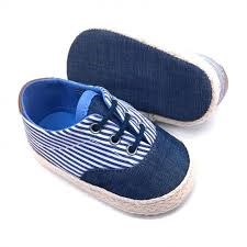 Zapatillas Deportivas Bebé Niña rayas azul marino (1)