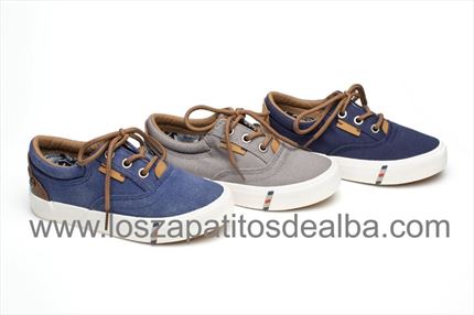 Zapatillas Lonas Niño Gris Modelo Hugo