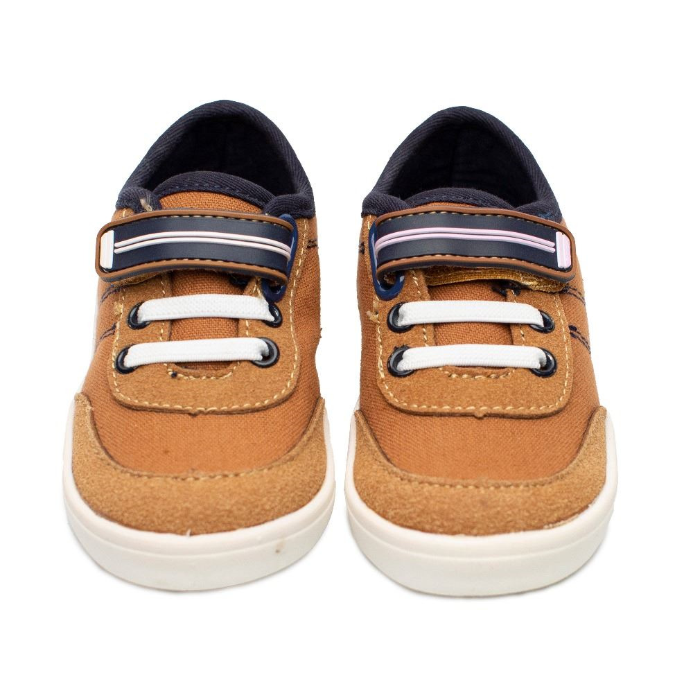 Zapatillas Niño Camel Con Velcro. Lonas Niño Molonas