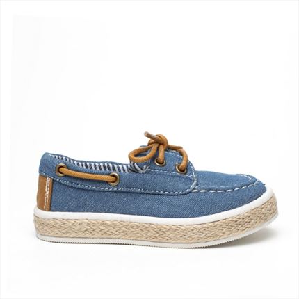 Comprar Zapatillas Niño Lona Azul Vaquera Modelo Nauticos🥇