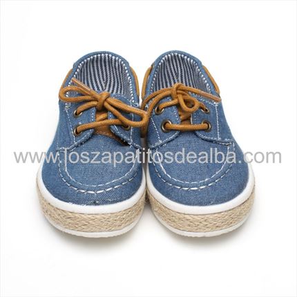 Comprar Zapatillas Niño Lona Azul Vaquera Modelo Nauticos🥇