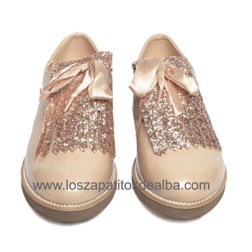 Comprar Zapato Niña Beige Charol Blucher. Zapatos Niña Baratos