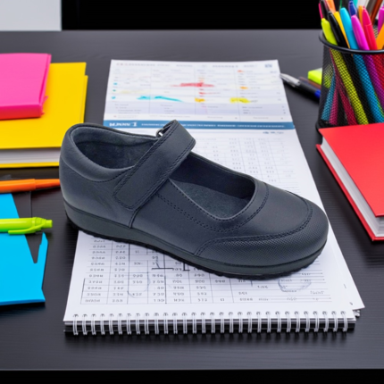 Zapato Colegial Niña Azul Marino con Puntera Reforzada