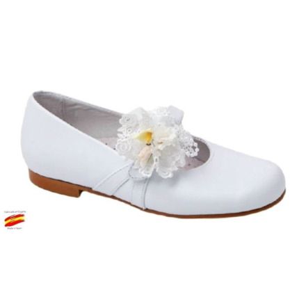 Comprar Zapato Comunión Niña Blanco Piel. ¡Baratos! 🥇