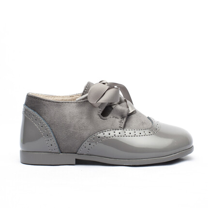 VEGETARIAN SHOES Zapatos brogue gris claro look casual Zapatos Flats Zapatos brogue 