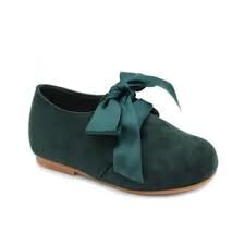 Zapato Niña Verde Blucher Lazo