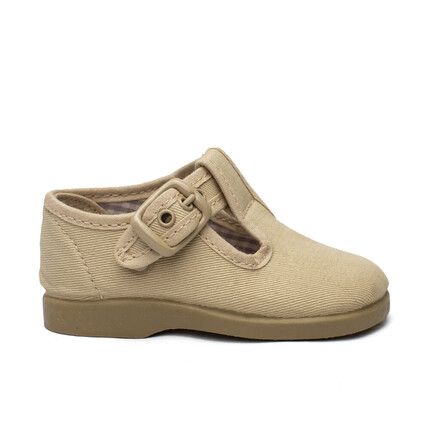 Zapato Niño Lona Modelo Pepito Beige