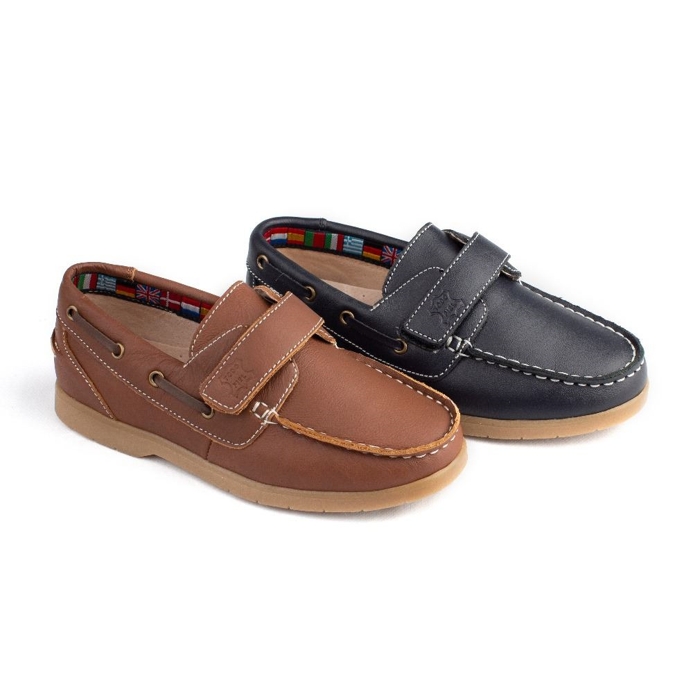 Comprar Zapatos Niño Marron Nautico con Velcro